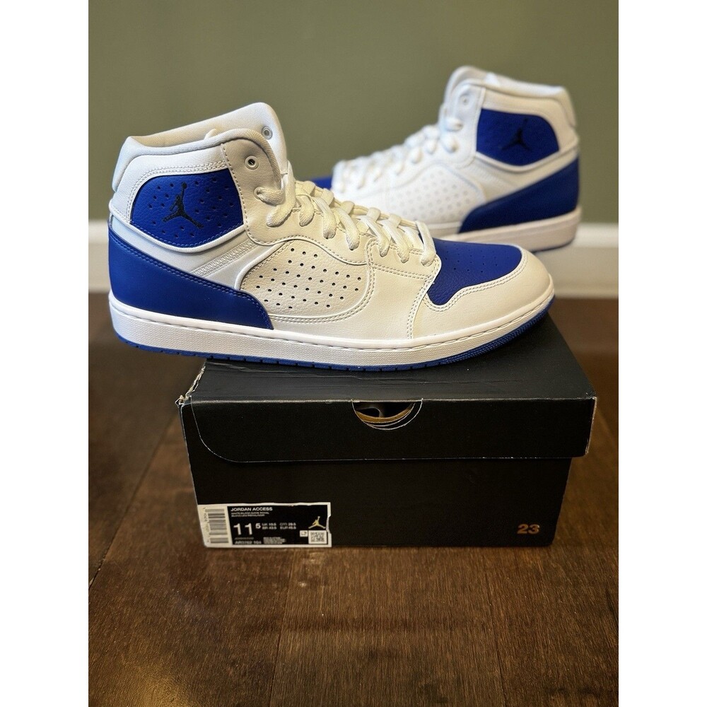 Jordan Access White Blue Men’s Basketball Air Jordan Size 11.5 AR3762 104 NEW